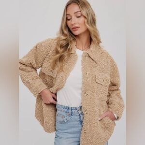 Cozy Tan Sherpa Jacket
